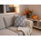 Beliani Throw Cushion FANATE Velvet 45 x 45 cm Grey Abstract Pattern 2