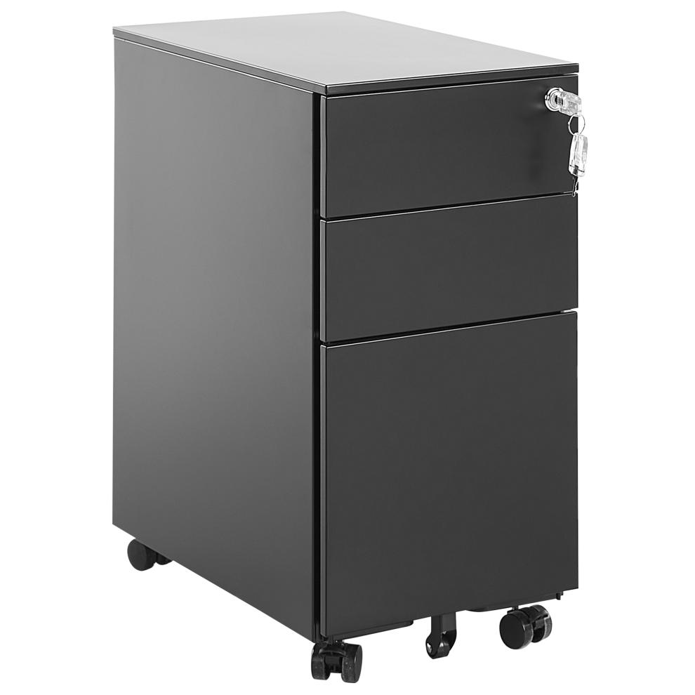 Beliani Storage Unit Bolsena Metal Black