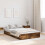VidaXL vidaXL Storage Bed Frame Smoked Oak 120 x 190 cm Engineered Wood 1