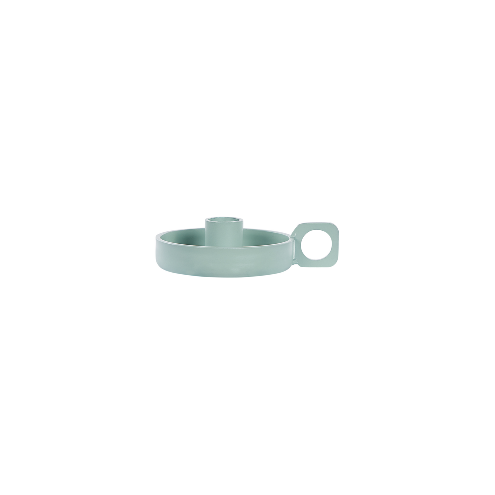 Photos - Figurine / Candlestick Beliani Candle Holder CHORIO Metal 4 cm Mint Green 