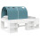 VidaXL vidaXL Bed with Tunnel 4 pcs White and Light Blue Engineered Wood 2