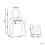 Beliani Dressing Table with Mirror and Stool SOYE LED White 2