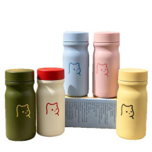 (blue, 320ml) Mini Vacuum Insulated Tumbler 316 Stainless Steel Pocket Cup Simple Ins Style High Appearance Gift Custom for Men Women