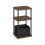 Side Table - Steel Frame - Ebony Walnut - 3 Storage Shelves with Fabric Basket 1