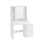 Dressing Table - Wood - Cloud White - LED Lights, Adjustable Brightness, Drawers, Mirror, Open Compartments 1