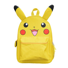 (yellow) Pokemon Pikachu Yellow Backpack for Boys Girls Students School Bag Anime Pocket Monster Kids Bookbag Lightweight Durable