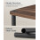 Side Table - Steel Frame - Ebony Walnut - 3 Storage Shelves with Fabric Basket 6