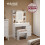 Dressing Table - Wood - Cloud White - LED Lights, Adjustable Brightness, Drawers, Mirror, Open Compartments 2