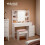 Dressing Table - Engineered Wood - Cloud White - LED Lights with Adjustable Brightness and Drawers 2