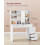 Dressing Table - Engineered Wood - Cloud White - LED Lights with Adjustable Brightness and Drawers 4
