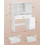 Dressing Table - Engineered Wood - Cloud White - LED Lights with Adjustable Brightness and Drawers 5