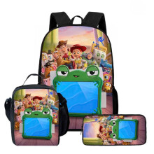 (Pattern 7) Toy Story 5 Cartoon Backpack for Kids, School Bag with Lunch Bag and Pencil Case, 3-Piece Set
