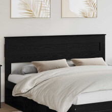 vidaXL Headboard Black Oak Engineered wood