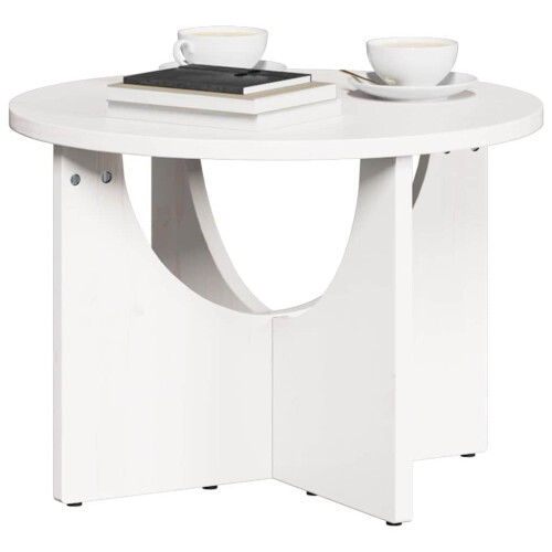 VidaXL vidaXL Coffee Table White 50 x 50 x 35 cm Solid pine wood 1