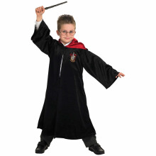 (Size 6-8, Black) Gryffindor Deluxe Harry Potter Book Week Child Unisex Boys Girls Costume Robe