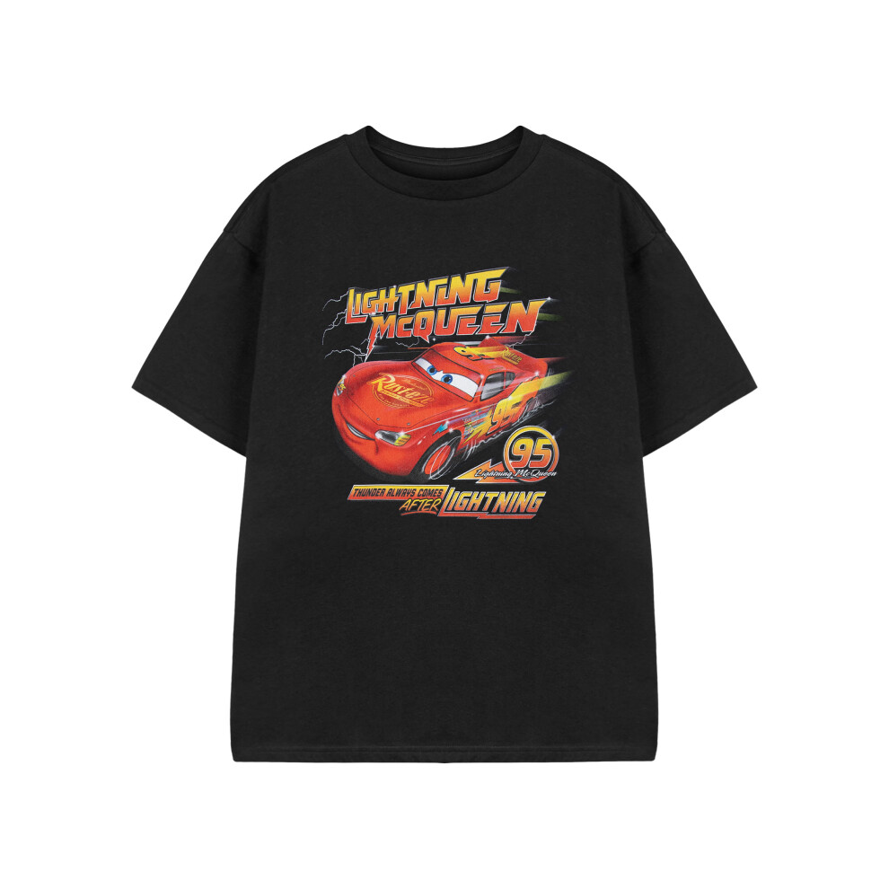 Disney (11-12 Years) Cars Short Sleeved T-Shirt (Boys Black)