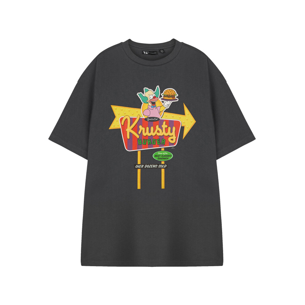 The Simpsons (Medium) Short Sleeved T-Shirt (Mens Grey)