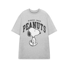 (XX-Large) Peanuts Snoopy Short Sleeved T-Shirt (Unisex Grey)