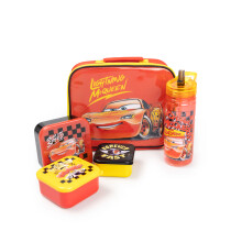Disney Cars Lunch Bag Bottle and 3 Snack Pot (Boys Red)