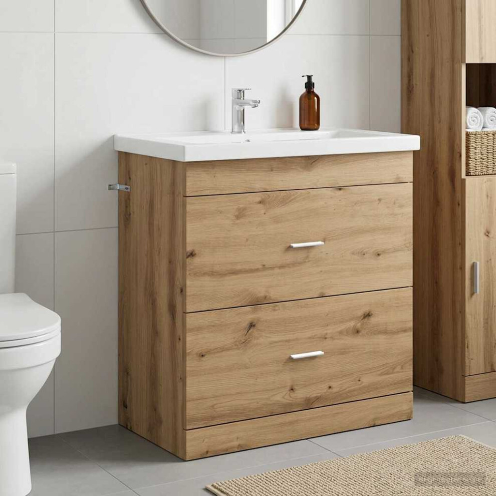 Vidaxl Bathroom Under Sink Cabinet Artisan Oak 78.5 X 37.5 X 81 Cm
