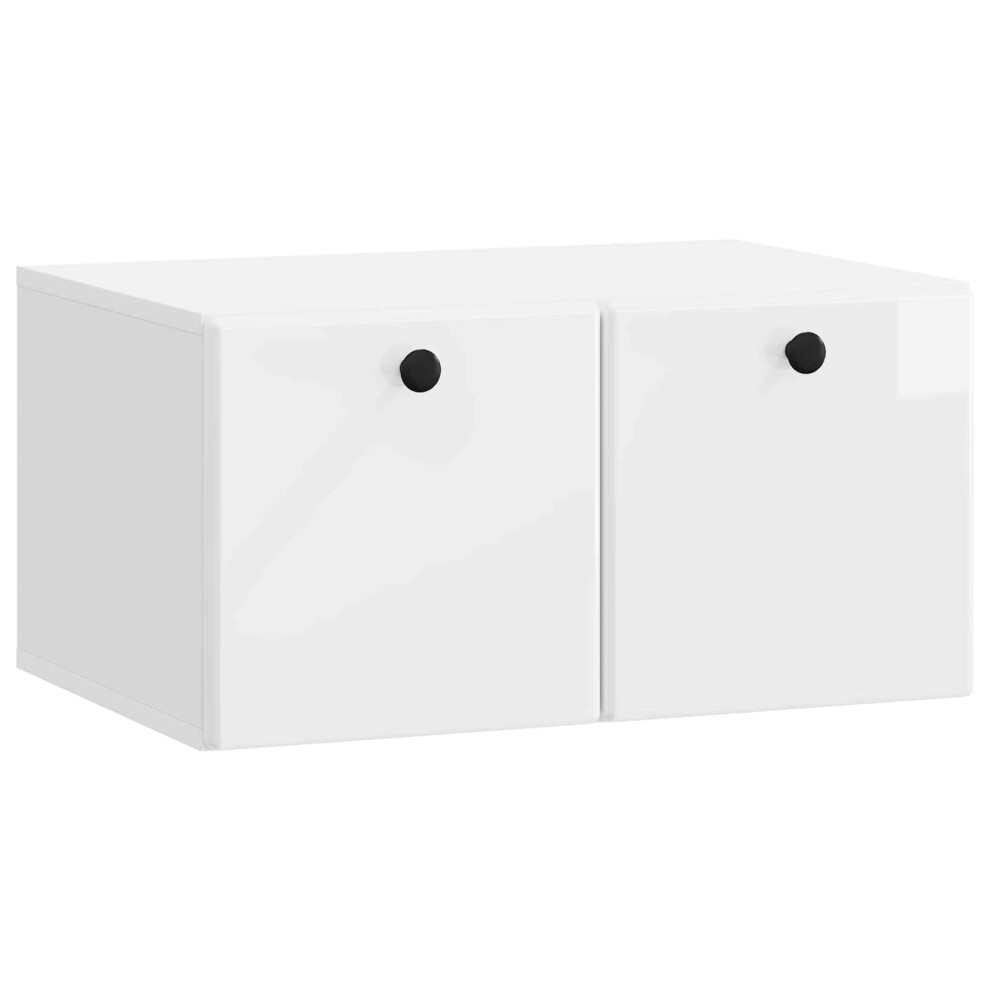 Vidaxl Wall-Mounted Tv Cabinet 59.5 X 41 X 30 Cm High Gloss White