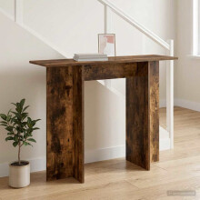 vidaXL Console Table Smoked Oak 100 x 30 x 75 cm Engineered Wood