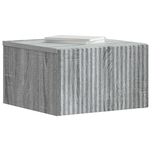 VidaXL vidaXL Wall-Mounted Bedside Cabinet 2 pcs Grey Sonoma Engineered Wood 1