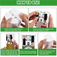 Distributeur Automatique de 8 Sprays Anti-Mouches, Anti-Moustiques, Anti-Insectes Volants, Assainisseur D'Air Dosé pour L'Été