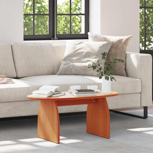 VidaXL vidaXL Coffee Table Wax Brown 80 x 40 x 35 cm Solid Pine Wood