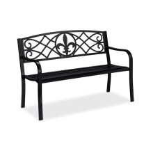 Banc de jardin ergonomique deux places style déco terrasse 120 x 60 x 80 cm