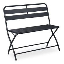 Banc de jardin pliable 2 sièges extérieur compact pour balcon confort d'assise 120 x 60
