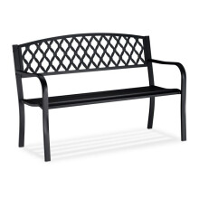 Banc de jardin vintage confortable 120 x 60 x 80 cm pour deux personnes en