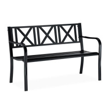 Banc de jardin 2 places vintage élégant terrasse 120 x 60 x 80 cm en