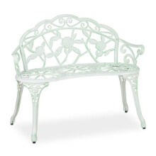 Banc de jardin romantique 2 places avec accoudoirs 120 x 50 x 75 cm en
