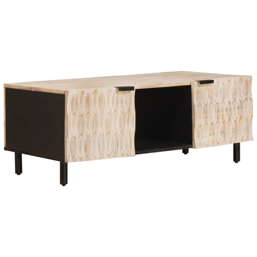 VidaXL vidaXL Coffee Table White 100 x 54 x 40 cm Solid Mango Wood