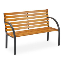 Banc de jardin 2 places confortable terrasse balcon 120 x 45 x 40 cm en