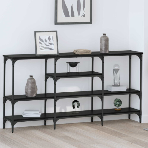 VidaXL vidaXL Console Table Black oak 160 x 29 x 80 cm Engineered wood