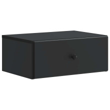 vidaXL Wall-Mounted Bedside Cabinet Black 49 x 34.5 x 20 cm