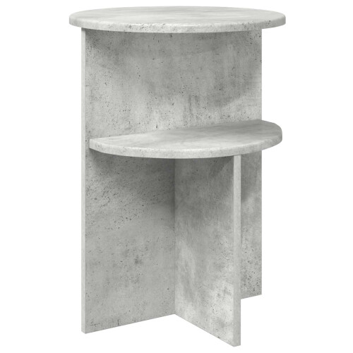 VidaXL vidaXL Side Table Concrete Grey Ø 39.5 x 55 cm Engineered Wood 2