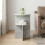 VidaXL vidaXL Side Table Concrete Grey Ø 39.5 x 55 cm Engineered Wood 1