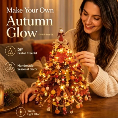 (Style-4) NEW DIY Christmas Beaded Mini Tree Craft Kit, Handmade Ornament Tree