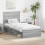 VidaXL vidaXL Bed Frame Grey Sonoma 90 x 190 cm Solid Pine Wood 1