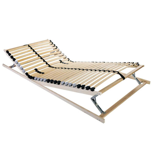 VidaXL vidaXL Slatted Bed Base Manual Brown 70 x 190 cm Solid Beech Wood