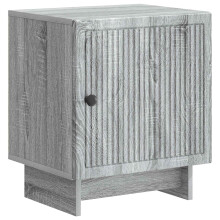 vidaXL Bedside Cabinet Grey Sonoma 43 x 34.5 x 50 cm Engineered Wood