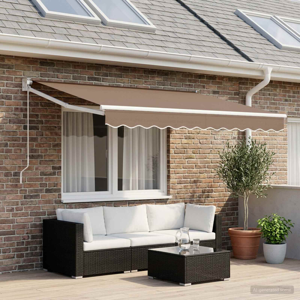 Vidaxl Awning Replacement Fabric Taupe 4.5 X 3 M Polyester