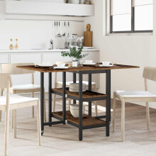 vidaXL Dinning Table 122 x 80 x 76.5 cm Engineered Wood Old Wood