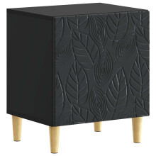 vidaXL Bedside Table Black 43 x 34.5 x 50 cm Engineered Wood