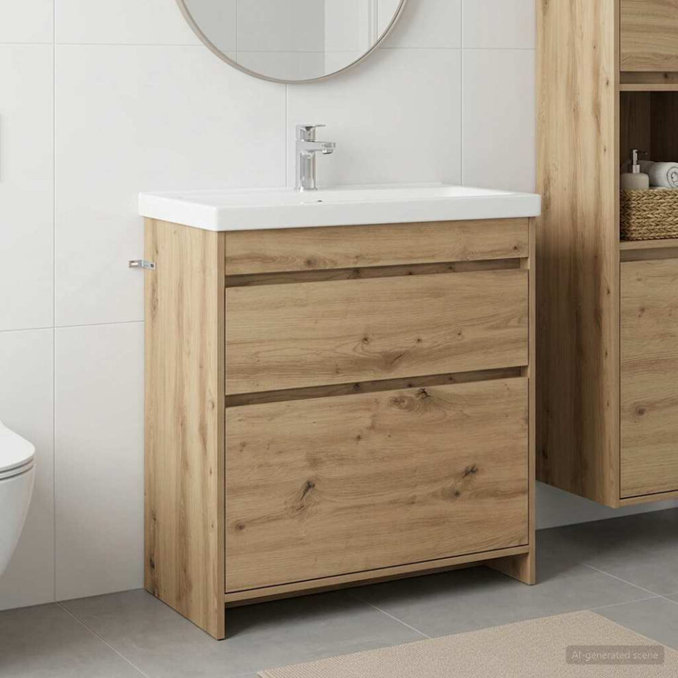 Vidaxl Bathroom Under Sink Cabinet Artisan Oak 78.5 X 37.5 X 81 Cm