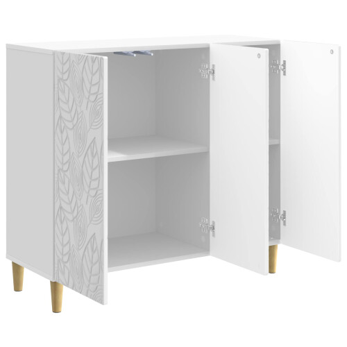 VidaXL vidaXL Sideboard High Gloss White 89 x 34.5 x 80 cm Engineered Wood 1