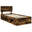 VidaXL vidaXL Bed Frame with Headboard Smoked Oak 90 x 200 cm Solid Pine Wood 3
